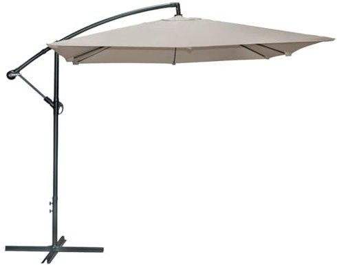 Meublorama Parasol déporté carré taupe 250x250cm