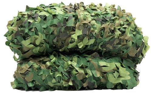 FUROMG Filet de camouflage de l'armée allemande - 6 x 8 m - Pour le camping, la forêt, le jardin, les fêtes, la décoration, la chasse, l'armée allemande - Brise-vue - Filet de camouflage
