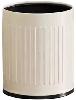 Xumh2024-3 Poubelle de Cuisine Poubelle Domestique, Salon, Moderne, Simple, lumière Commerciale, Luxe, Grande Chambre à Coucher, Salle de Bains, Cuisine, sans Couvercle pour Chambre ou Salon(Blanc)
