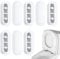 8PCS White Toilet Seat Buffers - Universal Rubber Bumpers for Noise Dampening and Cushioning - Replacement Pads for Toilet Seat