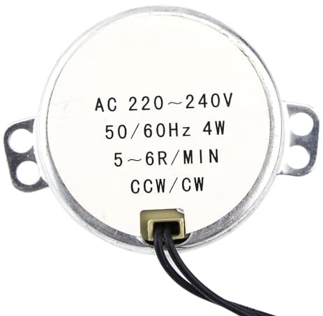 Synchronmotor, 50/60Hz Frequenz 220-240V AC Synchronmotor Getriebemotor 4W Getriebemotor CW/CCW, Pyramidenmotor Leise für Mikrowellenofen Drehtisch (5-6 U/min)