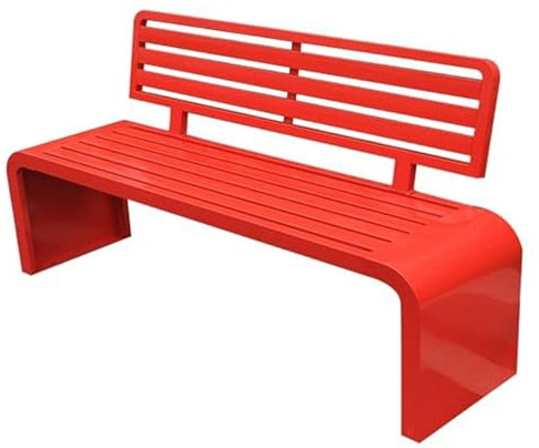 WilkSxyc Banco Jardin Exterior, Bancos Exteriores para Jardin, Banco de Patio con Respaldo, para Tomar el Sol, Patio, Piscina, Césped, Muebles de Exterior(Red,120x40x83cm)