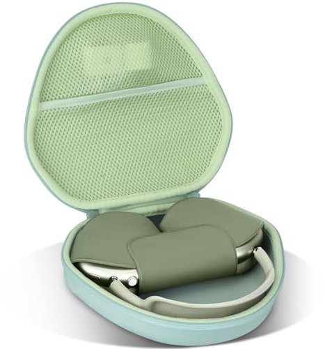 Lebakort Hart Tasche Hülle Etui für Apple AirPods Max Noise Cancelling Kopfhörer (Hellgrün)