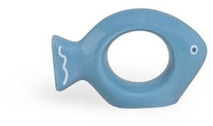 Excelsa Ocean 6 Portatovaglioli in Ceramica, forma di pesce