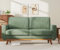 Grünes Zweisitzer-Sofa, 172 cm, bequeme Cord-Couch mit Federkissen, Massivholzrahmen, tiefer Sitz, 2-Sitzer für Wohnzimmer, Schlafzimmer und Büro, stilvoll und langlebig