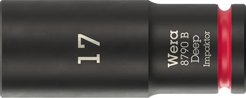 Wera 8790 B Impaktor Deep Socket with 3/8 Drive, 17 x 63 mm