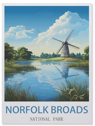 1000 Piece Jigsaw Puzzle，Norfolk Broads National Park ， Windmill，Adults Children Paper Toy Educational Game（50x70cm）-DV3