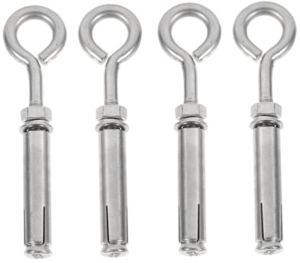 HONITANO 4 pezzi Espansori in Acciaio Inossidabile con Anelli Chiusi da Bulloni Lunga Filettatura per Installazioni Pesanti in Recinzioni Porte Tende da Sole e Fissaggi Antifurto