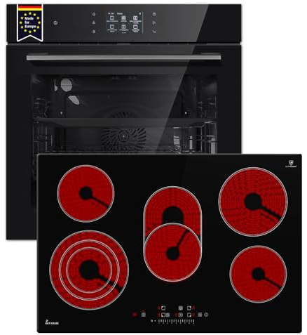 KKT KOLBE Herdset SET8017TFTCH77RL, Backofen und Glaskeramikkochfeld | 60 cm Backofen EB8017TFT, 77 cm Glaskeramikkochfeld CH7705RL, Katalyse, Pizzafunktion, Grill, Umluft, Heißluft, TFT-Display