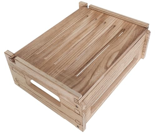 Artibetter Wood Router Storage Box Wall Mounted Decorative Shelf for Wi Fi Router Modem Cable Management System
