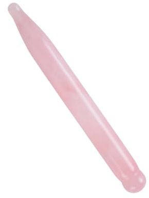 HEALEEP Baguette de Massage en Quartz Rose Naturel pour Thérapie par Points D'acupuncture du Visage, Portable, pour Usage Professionnel Domicile