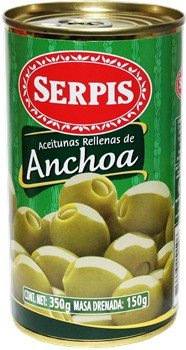 Serpis - Olive verdi ripiene di acciughe. 12 oz