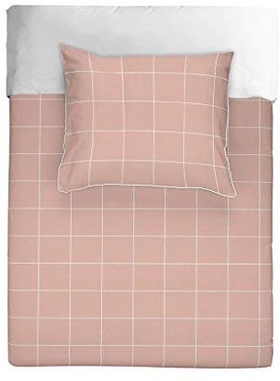 Walra Wendebettwäsche Square Feet rosa 1 Bettbezug 155 x 220 cm + 1 Kissenbezug 80 x 80 cm