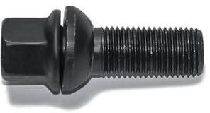 H&R Wheel bolt Round-Head with movable cone R13 M14x1.50 - Length 42mm - Black (e.g. compatible with Audi S5)