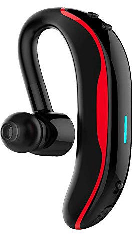 Suney - Auriculares inalámbricos con cancelación de ruido, para correr, a prueba de sudor, Bluetooth, manos libres, con micrófono de sonido HD, auriculares Bluetooth para mujeres y hombres, color rojo