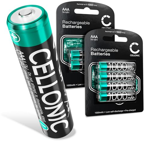 CELLONIC 6X Akku kompatibel mit Reer 50070 | 1000mAh, 1.2V, NiMH