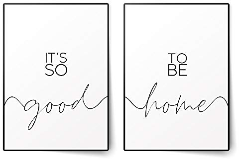 BLCKART Premium Poster Set It's So Good To Be Home | Stilvolle Poster Wohnzimmer Schlafzimmer Deko | ohne Rahmen (Good to be Home III, A4)