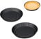 Relaxdays Molde Quiche, Set 3, 21/26/28 cm Ø, Recipiente Horno Tarta, Antiadherente, Ondulado, Base Torta, Antracita, Acero