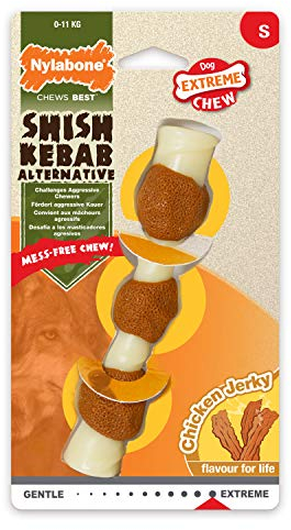 Nylabone Juguete masticable en Forma de Hueso para la higiene Dental de Perros con mordida agresiva 119.1 g
