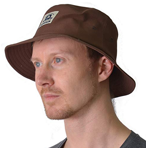 CHARM Sommer Bucket Hat Herren Fischerhut Anglerhut - Sonnenhut Damen Buckethat Fischermütze Urlaub Braun