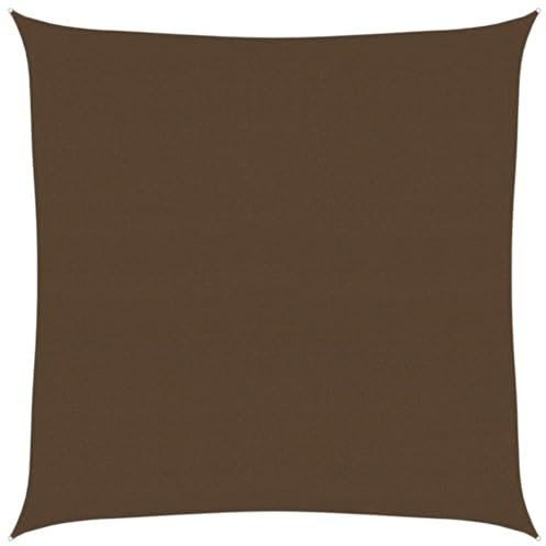 vidaXL Voile d'Ombrage Protection Voile Solaire Voile de Parasol Anti UV Jardin Patio Terrasse Balcon Extérieur 160 g/m² Marron 4x4 m PEHD