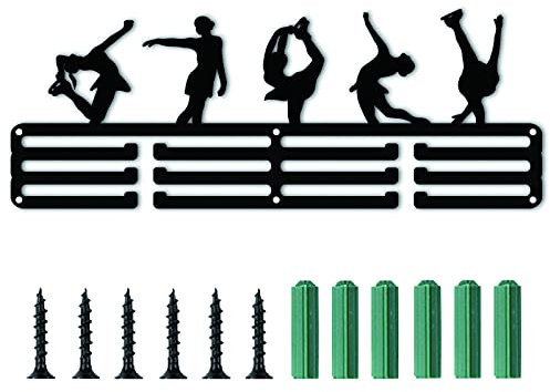 CREATCABIN Medaillenhalter Eislaufen Display Kleiderbügel Rack Rahmen Sports Awards Metall Lanyard Halter Rack Robuste Wandmontage Für Sportler Tischtennisspieler Gymnastik Über 60 Medaillen