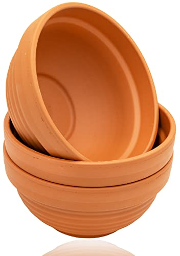 B2S BACK2SEASON Schale 3 Stück ohne Loch Blumentopf D=16,5 cm Made in Germany Terrakotta 3er Set