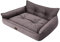 DOGGY Hundebett Haustierbett Hundeliege Gesteppt Hundekissen Bett Sofa Hundematratze Tierbett Hundesofa Matratze, Braun Fancy, XL - 82 x 63 cm