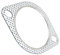 Guarnizione di scarico a 2 fori, Guarnizione flangia Antivibrazione Acciaio universale perforato per tubi Down da 3 pollici/76 mm