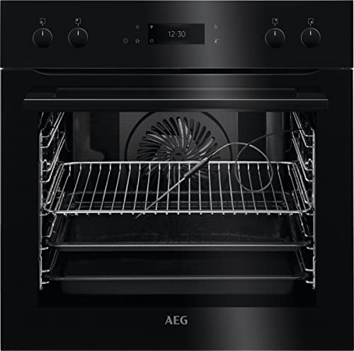 AEG EPS748230B Einbauherd/WiFi-Vernetzung/Pyrolyse – Selbstreinigung/Kerntemperatursensor/SoftClosing/Touch-Bedienung/Grillfunktion/Display mit Uhr/Kindersicherung/A++ / Schwarz