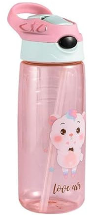 vasos de agua, vasos de agua de plástico, vasos de agua lindos de dibujos animados, vasos de agua de plástico de paja de la escuela primaria, vasos de agua de paja de plástico