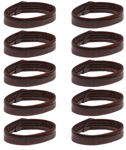 OTOTEC 10 Stück Uhrenarmband Ersatzband Schlaufe Uhrenarmband Befestigungsringe Lederband Befestigungsringe Uhrenarmband Halter Uhrenzubehör, 18 mm, Leder