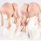 Kosplay-Perücke für Frauen, langes gewelltes beiges Haar mit Pferdeschwanz und Pony, hitzebeständige synthetische Haare für Halloween-Kosplay-Party
