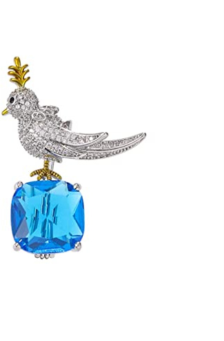 MAYIYAHO Zirkon Zirkon Vogel auf Stein Broschen Stehen für Frauen Mantel Accessoires Herren Anzugnadeln