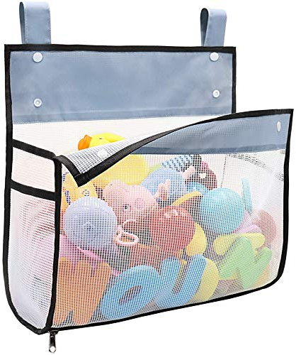 Iegefirm Spielzeug Organizer mit GrößErer KapazitäT, Extra GroßEr Badezimmer Spielzeug Halter mit ÖFfnung, Unterer ReißVerschluss Badewanne Spielzeug Aufbewahrungs Tasche