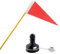 Gcroet Safety Travel Flag for Kayak, Red Canoe Safety Flag, Kayak Flag Track Mount Canoe Safety Flag Pole Base Kit for Boat Yacht Dinghy DIY Accessories