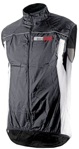 BIOTEX Gilet X-Light Antivento Ciclismo e Running, Intimo Tecnico Sportivo, Giacca Traspirante e Ripiegabile, Nero, S