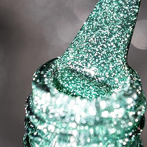 BURANO Reflektierender UV-Nagellack 7.3ml, Diamond Nail Glitter Polish, Sparkly Sommer Herbst Farbe, Holografischer Glitter (Olive Green SZ2)
