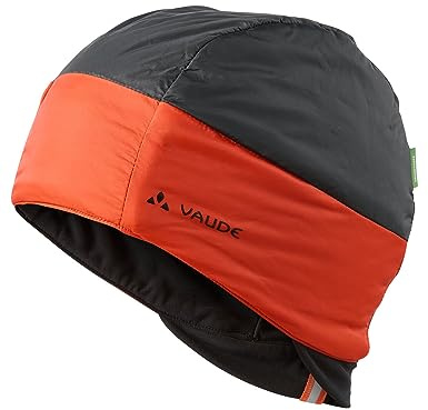 VAUDE Bike Warm Cap Plus, Sportive, isolierte Radhelm-Unterziehmütze für kalte Tage, wattierte und windabweisende Zonen, leicht und elastisch, Glowing red, M