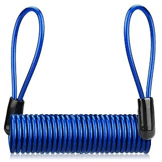 YSJJZRL 1.5M Multi Fonction PVC Antivol Vélo Frein À Disque Verrouillage Rappel Bobine Câble Avertissement Corde (Bleu)