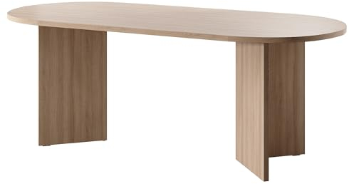 Selsey Table À Manger Ovale 90 x 204 cm 6-10 Personnes Table De Cuisine Bureau Chêne Lindberg Ovo