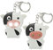 Hrippy Porte-clés Mignon en Forme De Vache, LED, avec Lampe De Poche Sonore, Animal Lumineux, Décoration Suspendue, Mini Porte-clés Amusant