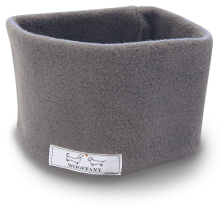 Loop-Schal WOOFFANY - Design Sarah - 100% Baumwollfleece - waschbar bei 30° - für kleine Hunde bis mittelgroße Hunderassen - Handgefertigt in Deutschland