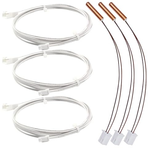 5Aplusreprap Ender 3 Thermistor 100K für Creality Ender-3 V2, Prusa i3 MK2 | 3d Drucker Temperatursensor NTC Thermistor 3x15mm, V6/Volcano Hotend Thermistors Cartridge Heizblock Upgrade