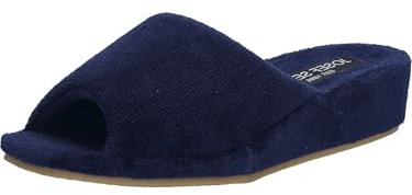 Josef Seibel Damen Pantoffeln Marseille 01, Frauen Hausschuhe,Weite G (Normal),Herbst,Winter,Schlupfschuhe,Slides,dunkelblau,35 EU