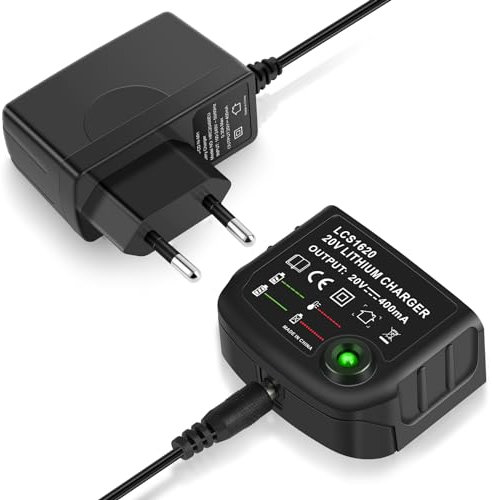 ASUNCELL Chargeur de Batterie Compatible avec Black & Decker, 18V/20V Li-ION Chargeur Rapide pour BL2018 BL2018-XJ BL1518 LBXR20-OPE LBXR20 LB20 LBX20 LBX4020 LB2X4020 LBXR2020-OPE BL1514 LBXR16