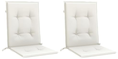 vidaXL Niedriglehner-Auflagen 2 STK. Melange Creme 100x50x4 cm Stoff