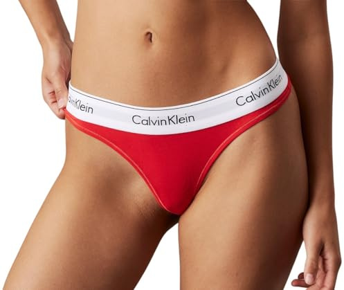 Calvin Klein Women's Thong Underwear, Red (Molten), L