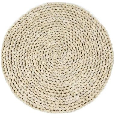 YWQHS 11-60cm Round/Elliptic/Square Woven Placemats, Natural Water Hyacinth Place mats, Braided Straw Table Mats for Dining Table