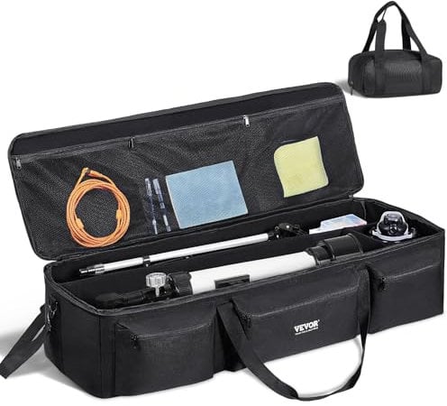 VEVOR Telescope Case, 1035 mm, Large Storage Bag with Fixed Buckles, Multi-Pocket & Detachable Divider, Shock-Absorbent Telescope Carrying Bag for Optical Tube & Tripod, Counterweight Pocket
